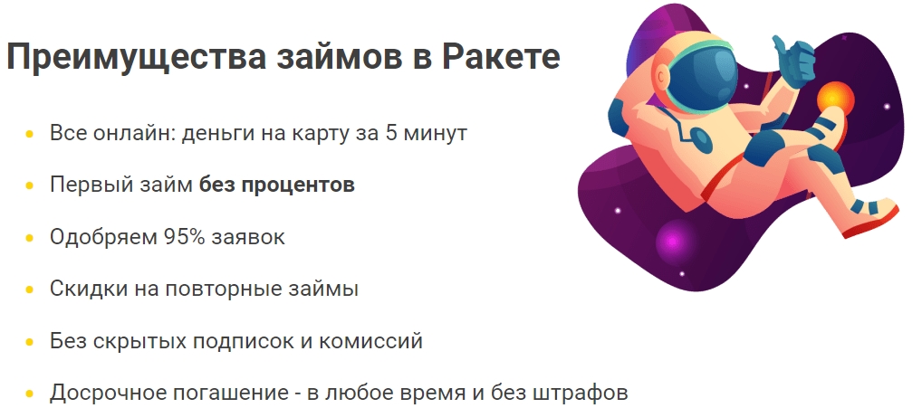 Преимущества микрокредитов в МФО Ракета Деньги Преимущества МФО Ракета Деньги