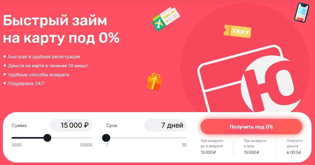 Оформить займ в МФО Юкки