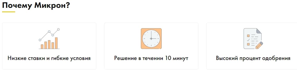 Оформить займ в МФО Микрон